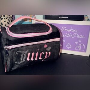 👑NWT Juicy Couture Black and Pink Women's Teavel/Organizer Bag